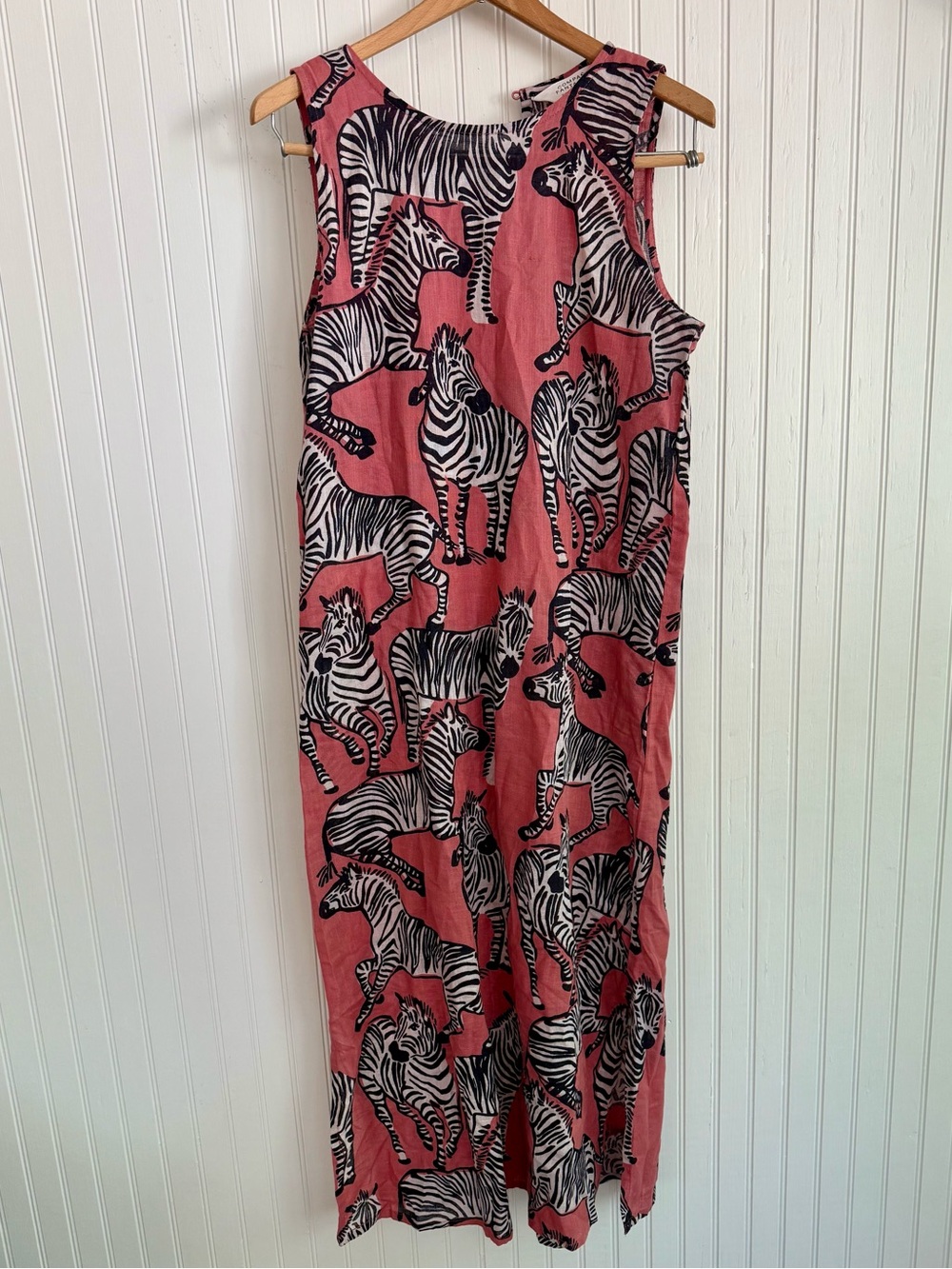 Compania Fantastica Pink Zebra Print Cotton Dress Size M